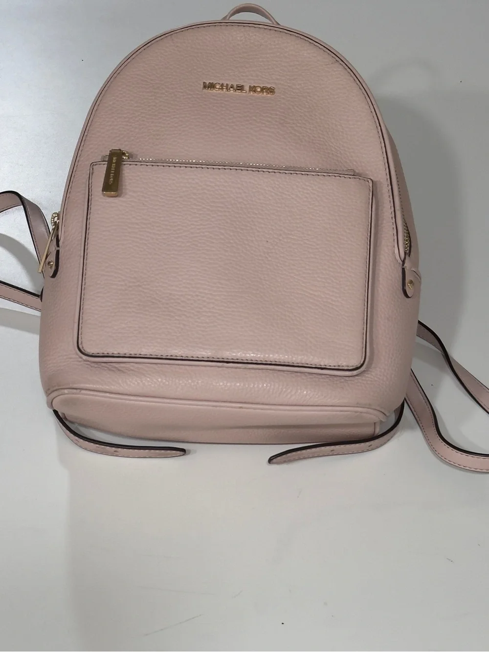Michael Kors ADINA Women Leather PowderBlush Backpack, School Travel Bag 11x10x5